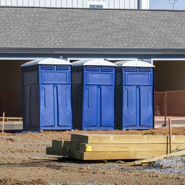 Heavy-duty construction site porta potty in Buffalo, New York